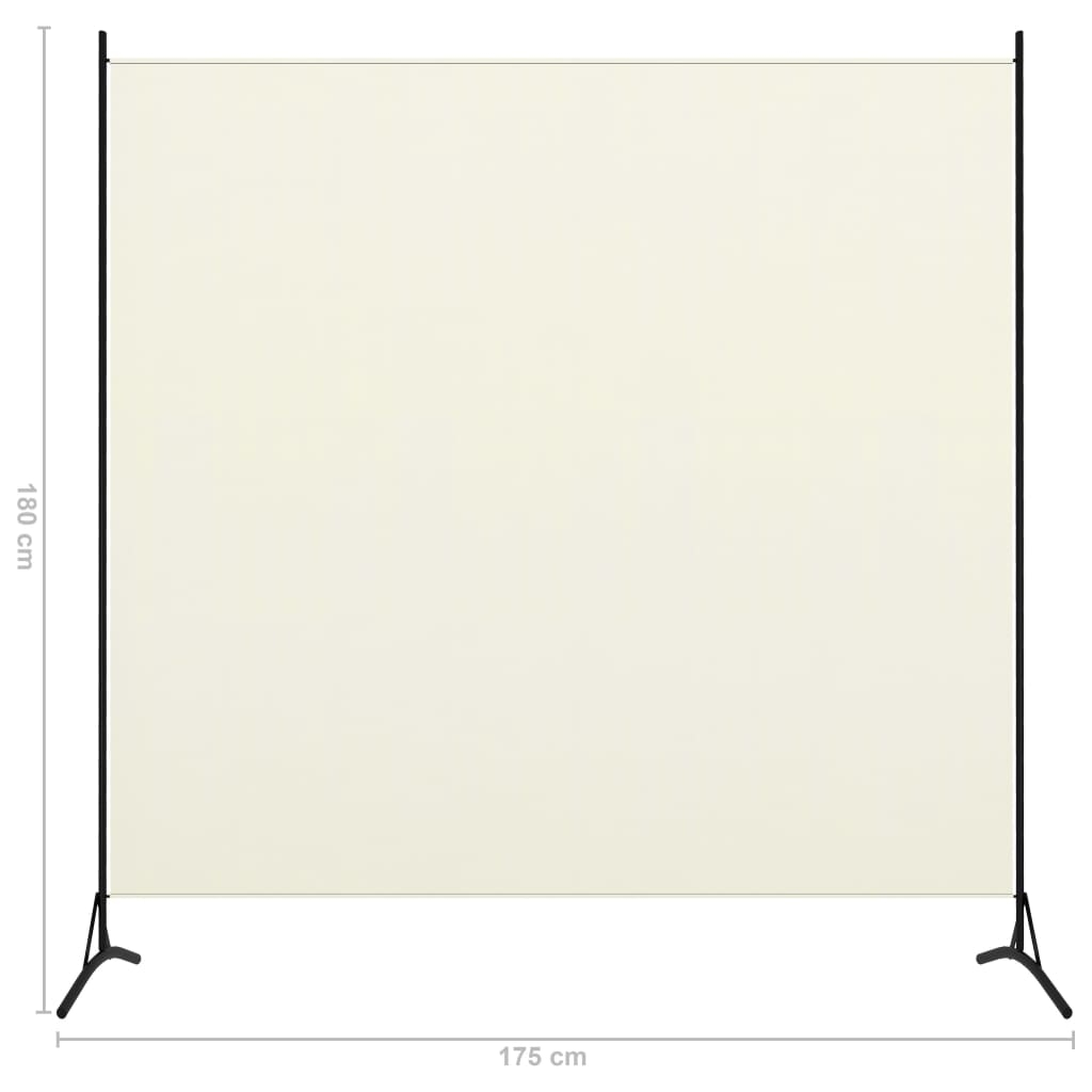Parawan 1-panelowy, kremowy, 175 x 180 cm