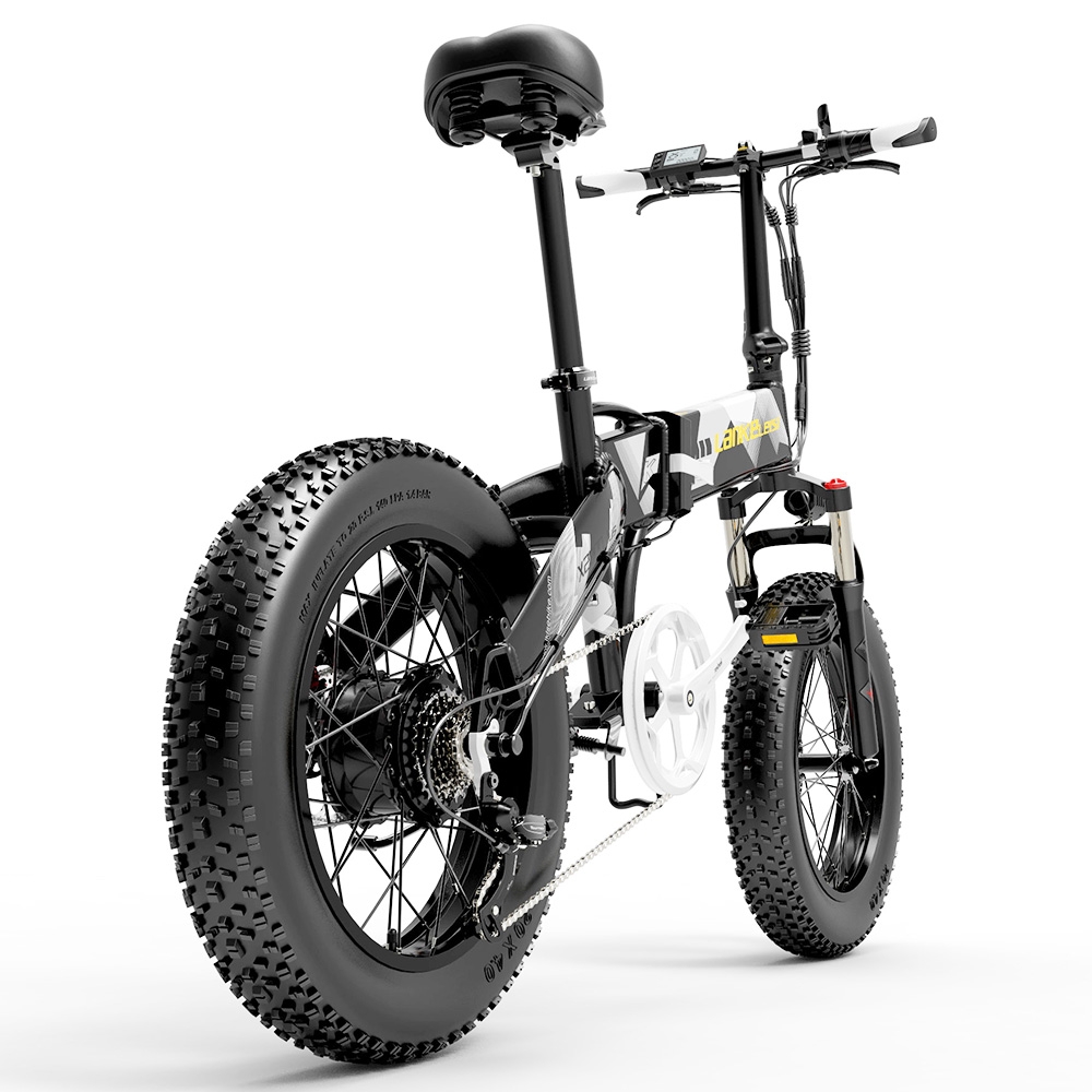 LANKELEISI X2000 PLUS Moped Electric Bike Folding Bike 10.4Ah 48V 1000W 35km/h Max Speed Max Load 150kg - Gray