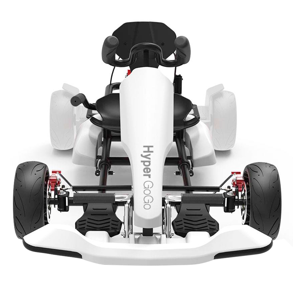 Hyper GOGO EL-GK02 Go Kart 8.5'' Tires 9km/h Max Speed 800W Dual Motors for Adults and Kids - White