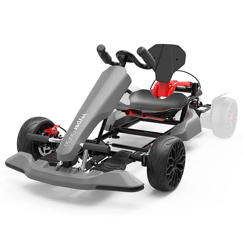 Hyper GOGO EL-GK02 Go Kart 8.5'' Tires 9km/h Max Speed 800W Dual Motors for Adults and Kids - Grey