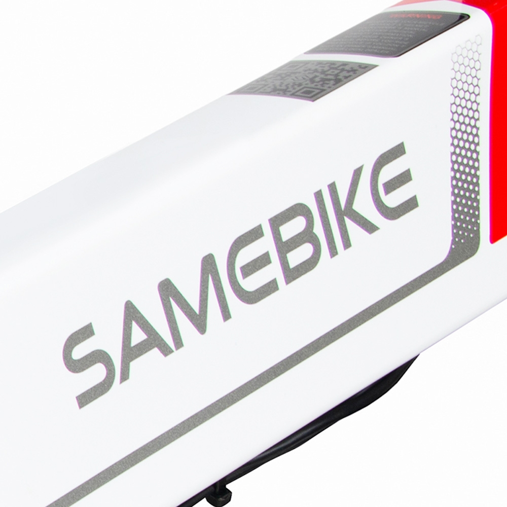 Samebike 20LVXD30-II Folding Electric Moped Bike 20'' Tire 48V 350W Motor 10Ah Battery 30km/h Max Speed white