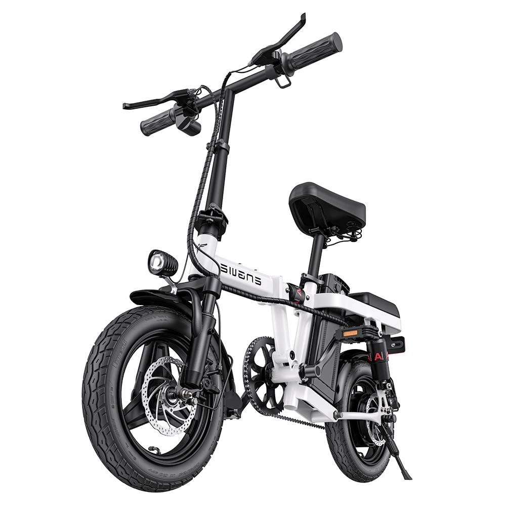 ENGWE T14 Folding Electric Bicycle 14 Inch Tire 350W Brushless Motor 48V 10Ah Battery 25km/h Max Speed - White