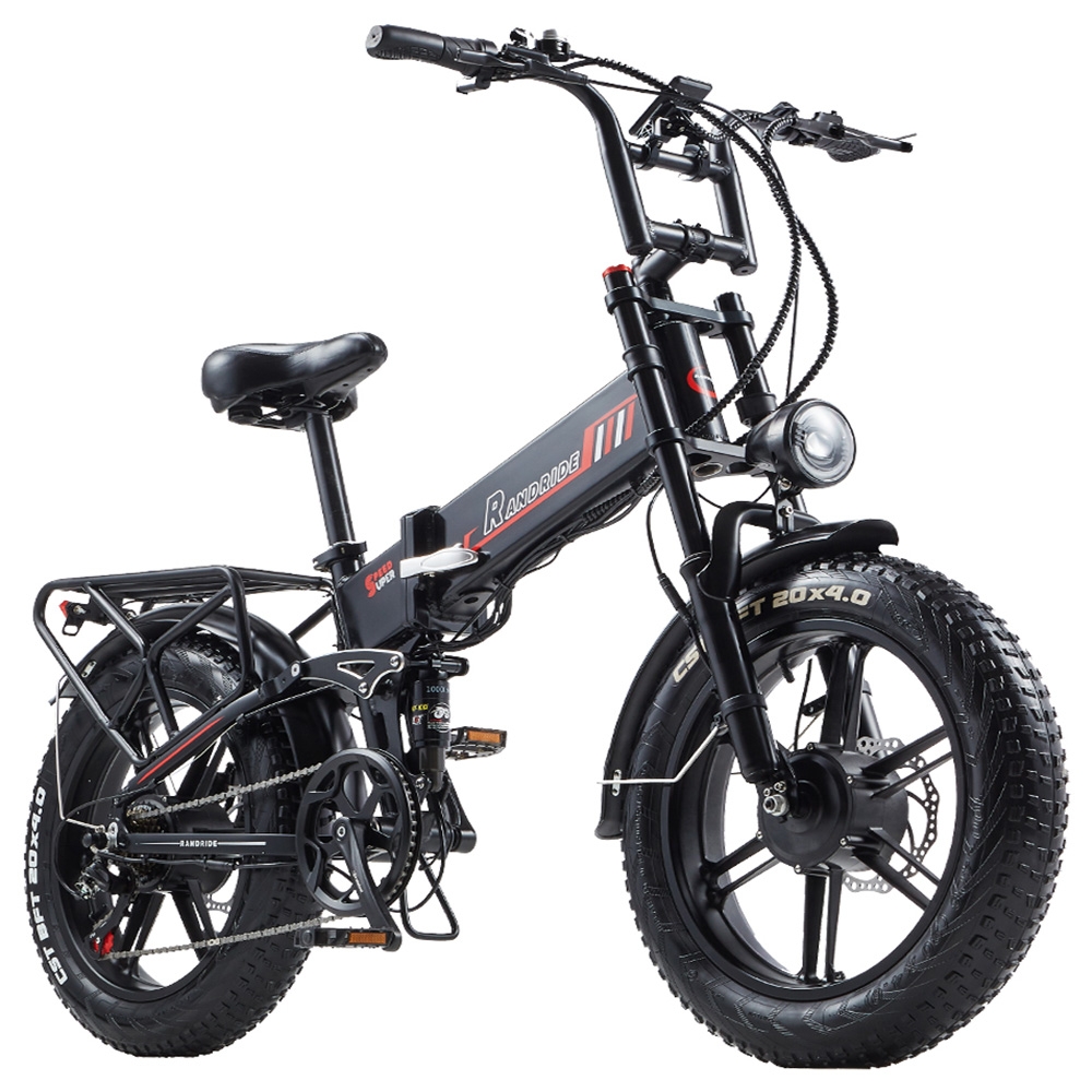 Rower elektryczny RANDRIDE YX20M-2, silnik 1000W*2, bateria 48V 20Ah, grube opony 20*4,0 cali, prędkość 45km/h, zasięg 60km