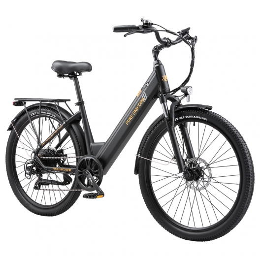 PURE UNICORN U2 Electric Bike  750W Motor  48V 12 8Ah Battery  27 5 inch Tires  45km/h Max Speed  60km Range  Mechanical Disc B