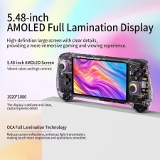 ANBERNIC RG557 Game Console  Android 14  12GB LPDDR5X/256GB UFS4 0  256GB TF Card  5 48" AMOLED Display  WIFI 6E  Bluetooth 5 3