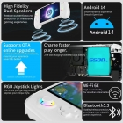 ANBERNIC RG557 Game Console  Android 14  12GB LPDDR5X/256GB UFS4 0  256GB TF Card  5 48" AMOLED Display  WIFI 6E  Bluetooth 5 3