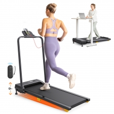 SYSURO S1L MIX Walking Pad Treadmill  2 5HP Motor  0 6-6 2MPH Speed  HIIT Mode  9% Incline  5-Layer Running Belt   45dB Quiet  