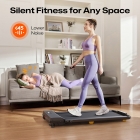 SYSURO S1L MIX Walking Pad Treadmill  2 5HP Motor  0 6-6 2MPH Speed  HIIT Mode  9% Incline  5-Layer Running Belt   45dB Quiet  