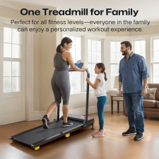 SYSURO S1L MIX Walking Pad Treadmill  2 5HP Motor  0 6-6 2MPH Speed  HIIT Mode  9% Incline  5-Layer Running Belt   45dB Quiet  