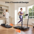 SYSURO S1L MIX Walking Pad Treadmill  2 5HP Motor  0 6-6 2MPH Speed  HIIT Mode  9% Incline  5-Layer Running Belt   45dB Quiet  