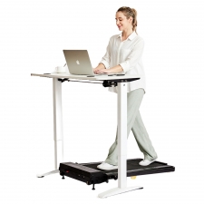SYSURO S1L MIX Walking Pad Treadmill  2 5HP Motor  0 6-6 2MPH Speed  HIIT Mode  9% Incline  5-Layer Running Belt   45dB Quiet  
