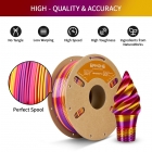 ERYONE Silk Twist Rainbow PLA Filament 1kg - Inferno  Red