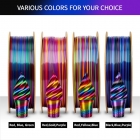 ERYONE Silk Twist Rainbow PLA Filament 1kg - Obsidian  Black