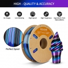 ERYONE Silk Twist Rainbow PLA Filament 1kg - Obsidian  Black