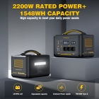 VTOMAN Jump 2200 Portable Power Station  1548Wh LiFePO4 Battery  2200W AC Output  Expandable to 3096Wh