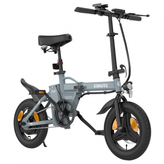 ESKUTE F100 Folding Electric Bike  250W Motor  36V 9Ah Battery  14 inch Tires  25km/h Max Speed  55km Range  Mechanical Disc Br