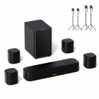Ultimea Aura A40 7 1 Soundbar   2 * Pair Steady 310 Speaker Stands  App Control  10 Bands Equalizer Settings  121 Preset EQ Mat