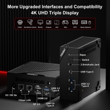 FIREBAT AM02 Mini PC  AMD Ryzen 5 6600H  6 Cores Max 4 5GHz  16GB RAM 512GB SSD  Type-C   DP   HDMI 4K Triple Screen Display  W