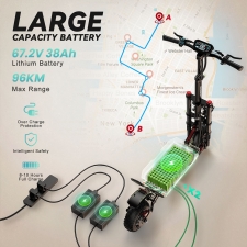 FENGQS GT8 PRO Electric Scooter  2800W*2 Motor  67 2V 38Ah Battery  11 inch Tires  80km/h Max Speed  90km Range  Hydraulic Disc
