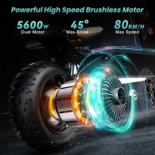 FENGQS GT8 PRO Electric Scooter  2800W*2 Motor  67 2V 38Ah Battery  11 inch Tires  80km/h Max Speed  90km Range  Hydraulic Disc