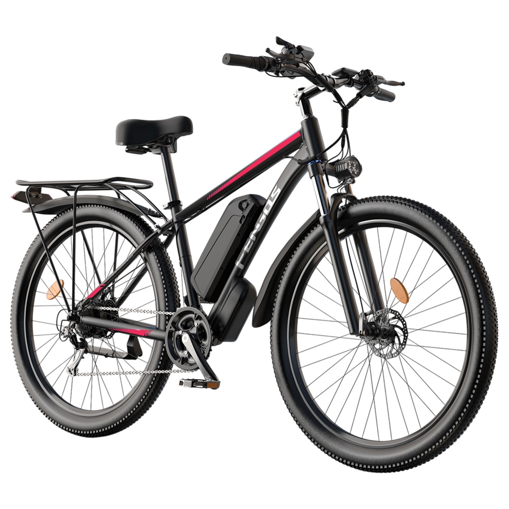 Rower elektryczny FENGQS Q8, silnik 750W, bateria 48V 17,5Ah, opony 27,5 cali, maks. prędkość 50km/h, zasięg 85km - Czerwony