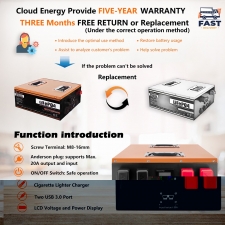 Cloudenergy 12V 300Ah LiFePO4 Battery Pack  3840Wh Energy  6000  Cycles  Built-in 100A BMS