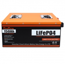 Cloudenergy 24V 150Ah LiFePO4 Battery Pack  3840Wh Energy  6000  Cycles  Built-in 100A BMS
