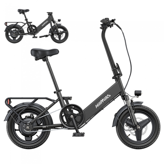 HillMiles Mile 1 Electric Bike  250W Motor  36V 10 4Ah Battery  14 inch Tires  25km/h Max Speed  60km Range  Mechanical Disc Br