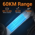 HillMiles Mile 1 Electric Bike  250W Motor  36V 10 4Ah Battery  14 inch Tires  25km/h Max Speed  60km Range  Mechanical Disc Br