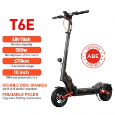 Joyor T6E Electric Scooter with ABE Certification  500W Motor  48V 18Ah Battery  10 inch Tires  20km/h Max Speed  70km Range  F