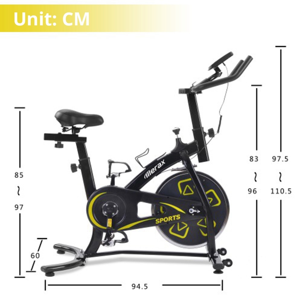Wewnętrzny rower treningowy Merax - czarny i żółty