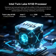 CHUWI LarkBox X Mini PC  Intel N150 4 Cores Max 3 6GHz  16GB RAM 512GB SSD  Type-C   HDMI   DP 4K Triple Display  WiFi 6 Blueto