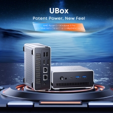 CHUWI UBox Mini PC  AMD Ryzen 5 7430U 6 Cores Max 4 3GHz  16GB RAM 512GB SSD  Full-featured USB-C   HDMI   DP 4K Triple Display