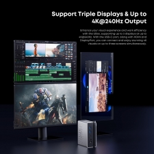 CHUWI UBox Mini PC  AMD Ryzen 5 7430U 6 Cores Max 4 3GHz  16GB RAM 512GB SSD  Full-featured USB-C   HDMI   DP 4K Triple Display