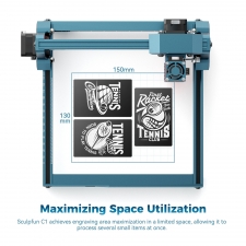 SCULPFUN C1 3W Mini Laser Engraver  10000mm/min  Engraving Area 150*130mm  0 04mm Ultra-Fine Compressed Spot  100nm-500nm Effec