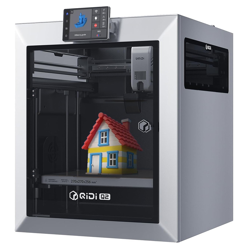 QIDI TECH Q2 Drukarka 3D, Wysoka Prędkość 600mm/s, Gorąca Końcówka 370°C, Zamknięta Komora 65°C