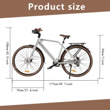CMACEWHEEL F700-2 Electric Bike  250W Motor  36V 10Ah Battery  700*38C Tires  25km/h Max Speed  80km Range  Hydraulic Disc Brak