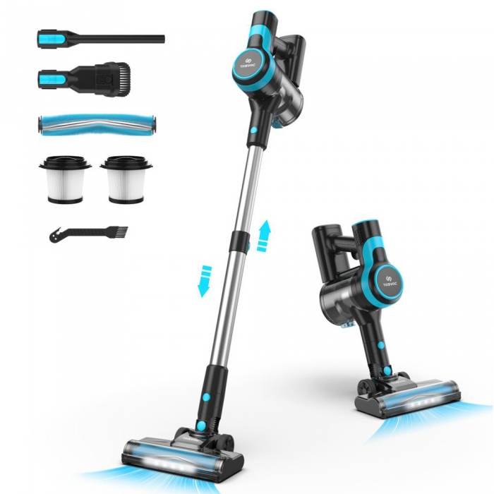 TASVAC V600 Cordless Vacuum Cleaner  28KPa Powerful Suction Stick Vacuum with 120 000 RPM Brushless Motor  LED Floor Brush  45 