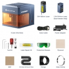 SCULPFUN iCube Ultra Dual 12W 1 2W Laser Engraver  10000mm/min Speed  150x135mm Working Area  Built-in Smoke Filter  4 Light Mo