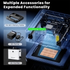 SCULPFUN iCube Ultra Dual 12W 1 2W Laser Engraver  10000mm/min Speed  150x135mm Working Area  Built-in Smoke Filter  4 Light Mo