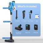 INSE S62 Cordless Stick Vacuum  30kPa Powerful Suction  45 Min Runtime  LED Headlights  5-Stage HEPA