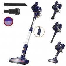 Powaert N7S Cordless Stick Vacuum  6-Cell Battery  99% HEPA Filter  LED Power Brush for Pet Hair  Carpet  Floor