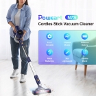 Powaert N7S Cordless Stick Vacuum  6-Cell Battery  99% HEPA Filter  LED Power Brush for Pet Hair  Carpet  Floor