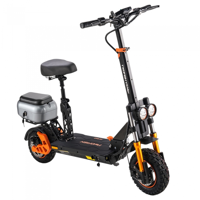 TWOFISH V5 MAX Electric Scooter with Seat  800W Motor  48V 18Ah Battery  Front 11 inch 