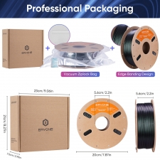 ERYONE Burnt Titanium Tri Color PLA Filament 1kg - Black
