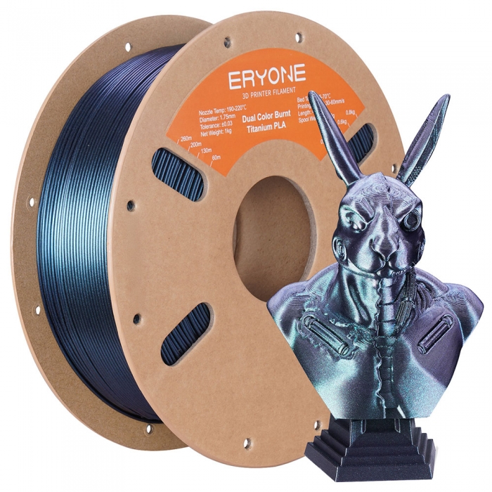ERYONE Burnt Titanium Dual Color PLA Filament 1kg - Green