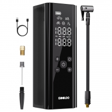 GOOLOO GT150 Portable Tire Inflator  150PSI Cordless Air Compressor  7500mAh Battery  5 Inflation Modes  4X Faster Tire Pump  P