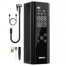 GOOLOO GT150 Portable Tire Inflator  150PSI Cordless Air Compressor  7500mAh Battery  5 Inflation Modes  4X Faster Tire Pump  P