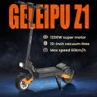 GELEIPU Z1 Electric Scooter  1200W Motor  48V 20Ah Battery  10 inch Tires  60km/h Max Speed  60km Range  Front