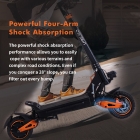 GELEIPU Z1 Pro Electric Scooter  1200W*2 Motor  52V 20Ah Battery  10 inch Tires  65km/h Max Speed  70km Range  Dual Mechanical